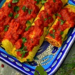 ZIEMNIACZANE ROLADKI Z SOCZEWICĄ I SUSZONYMI POMIDORAMI